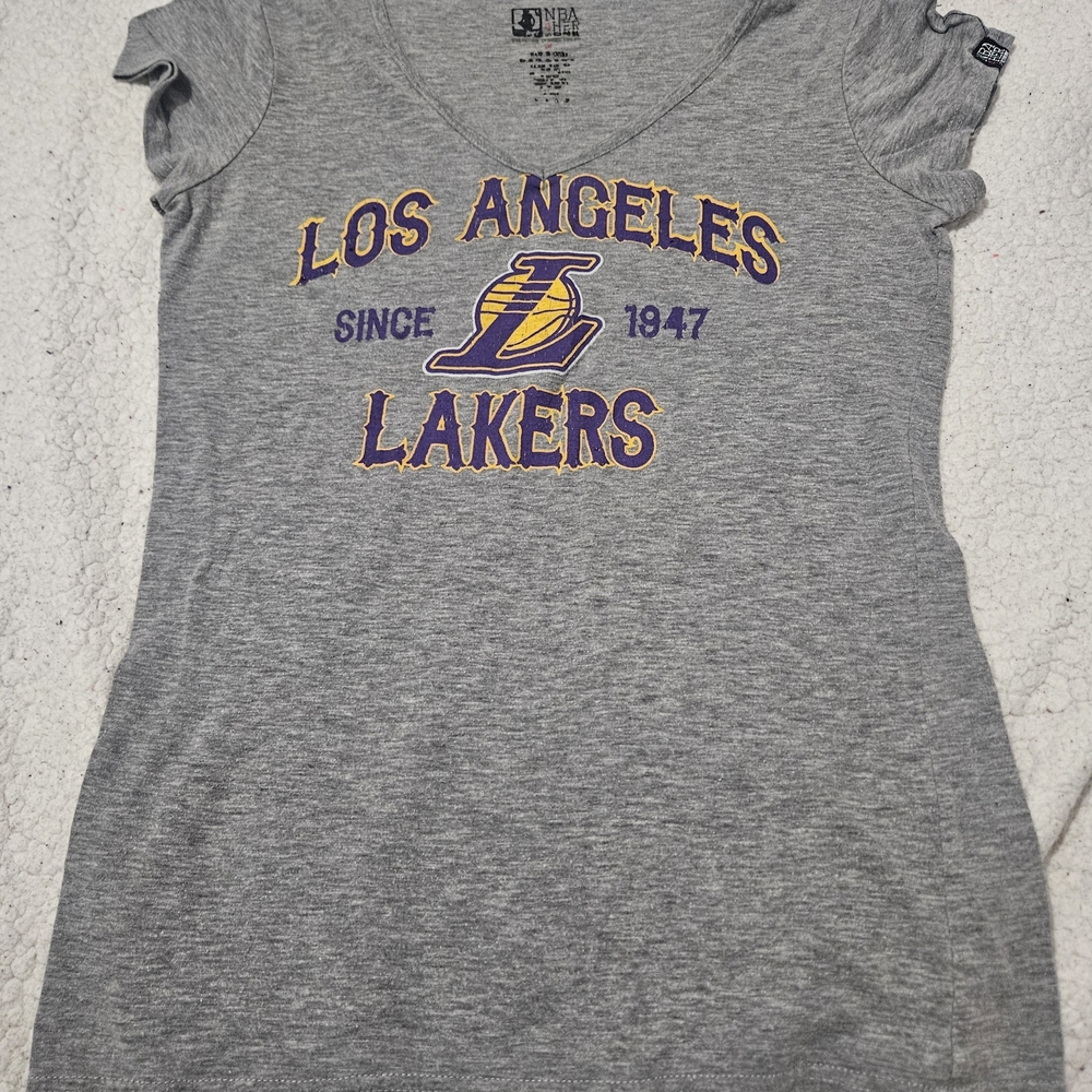 NBA Women's Gray Los Angeles Lakers Tee